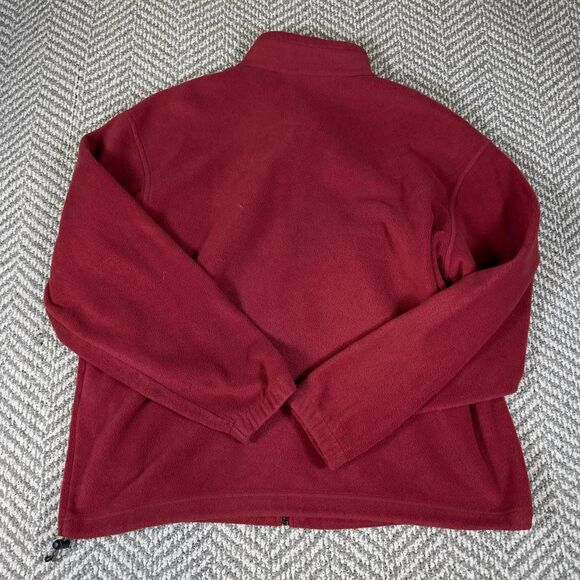 Columbia Fleece Jacket Men XL Red Wells Fargo Embroidered Warm Zip-Up - Picture 2 of 5